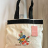 Tote Bag Pajarito Bordado con correa negra