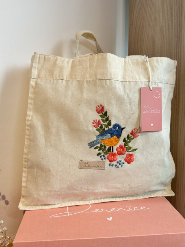 Tote Bag Pajarito Bordado