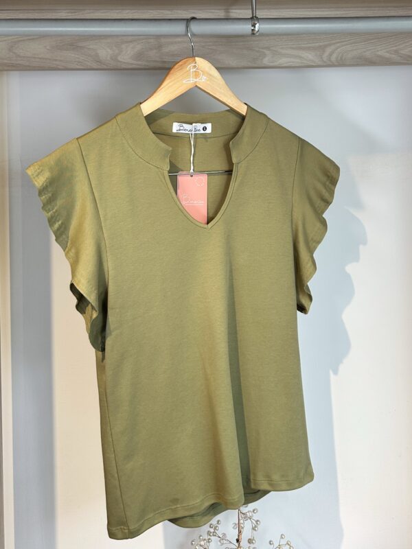 Blusa De Algodón Galilea Verde Musgo