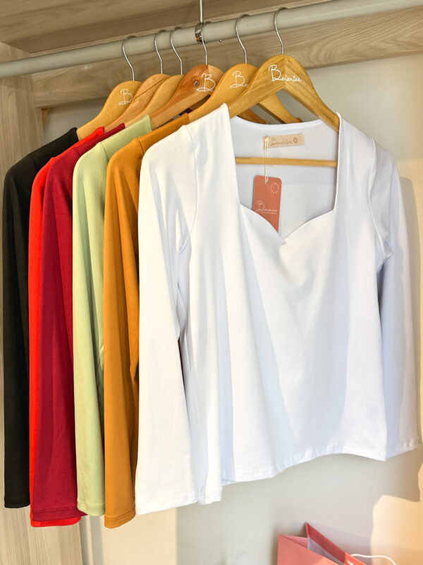 Blusa Manga Larga Blanca - Imagen 9