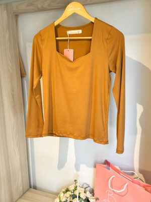 Blusa Manga Larga Mostaza