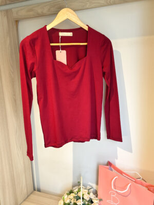 Blusa Manga Larga Guinda