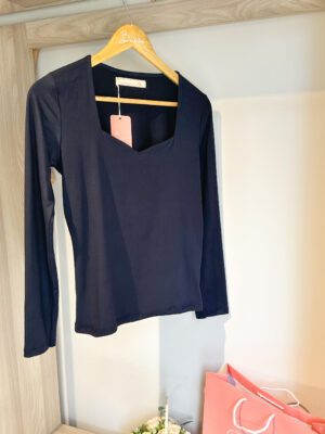 Blusa Manga Larga Azul Marino