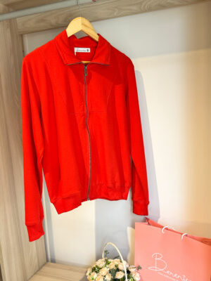 Sudadera Cierre Completo Roja